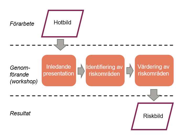 Figur 1: Översikt av arbetet med att ta fram en riskbild